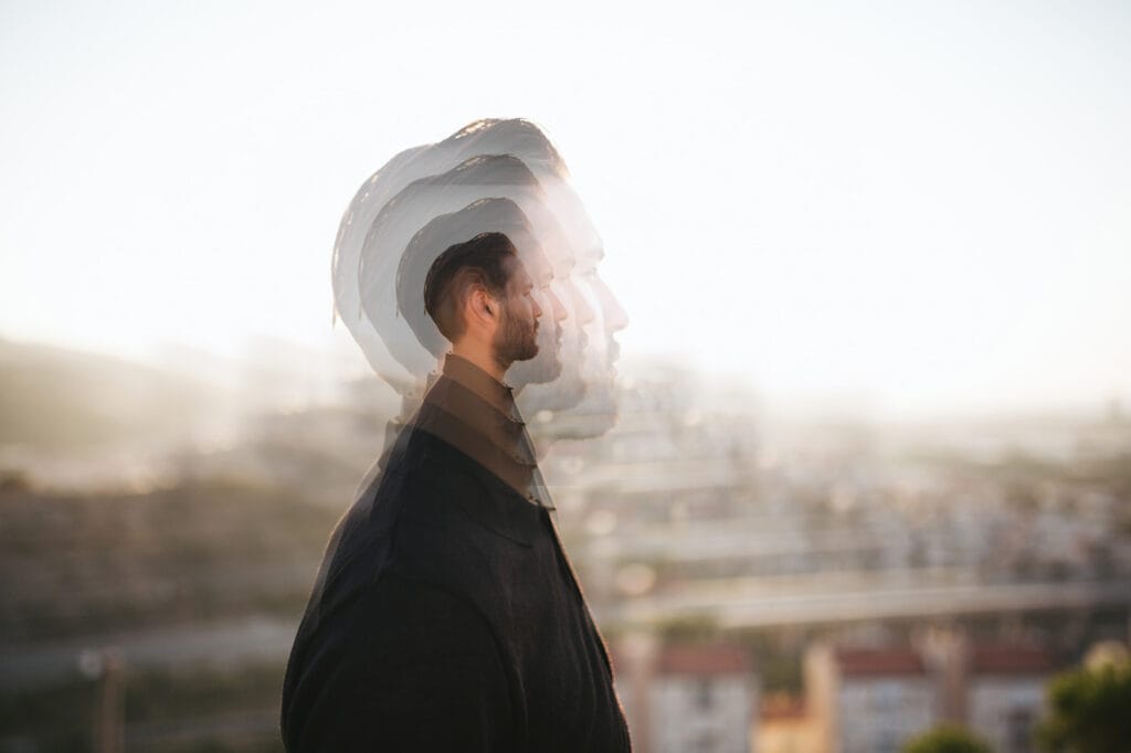 Stylized shot of a man depicting sensory stimulus