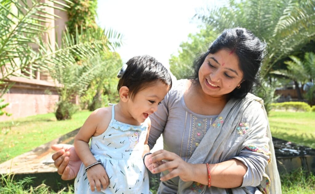 A mother with her child